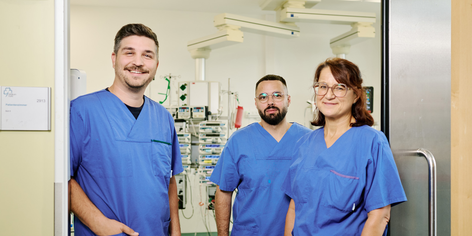 Interdisziplinäres Team aus MED1, Anästhesie und Pflege