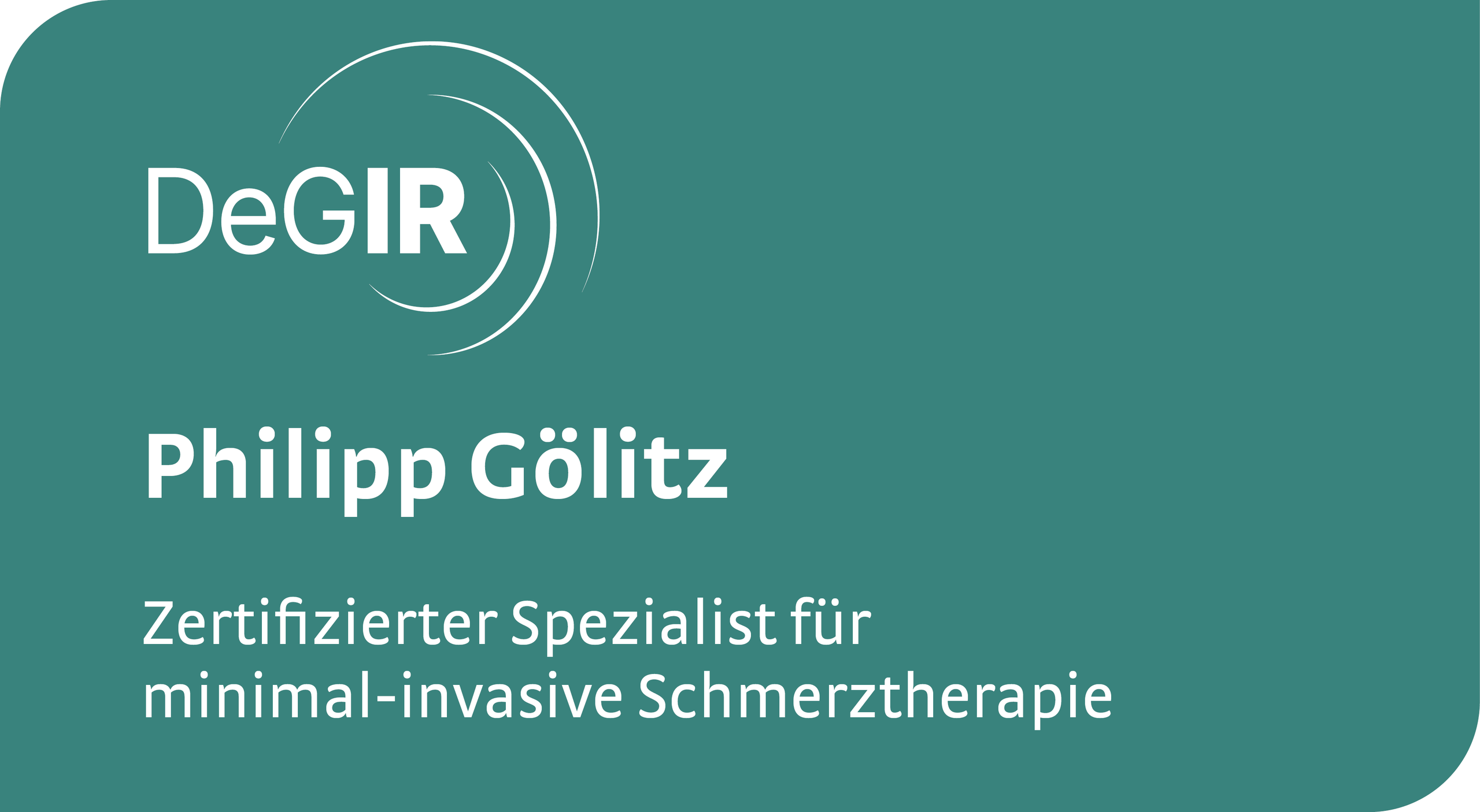 Siegel Gölitz minimal invasive Schmerztherapie