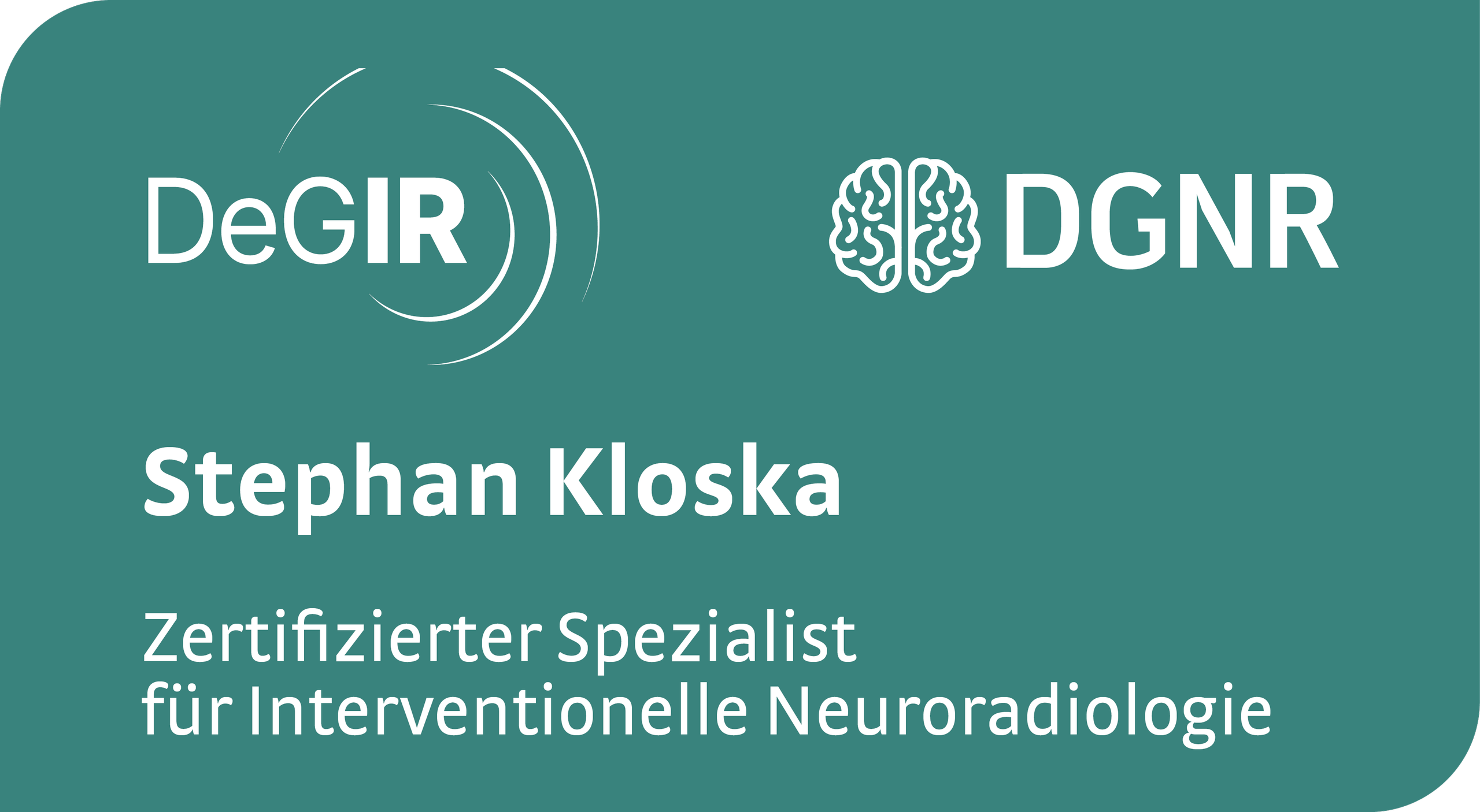 Siegel Kloska für Interventionelle Radiologie